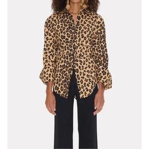 NEW SIMON MILLER loch poplin button up in leopard